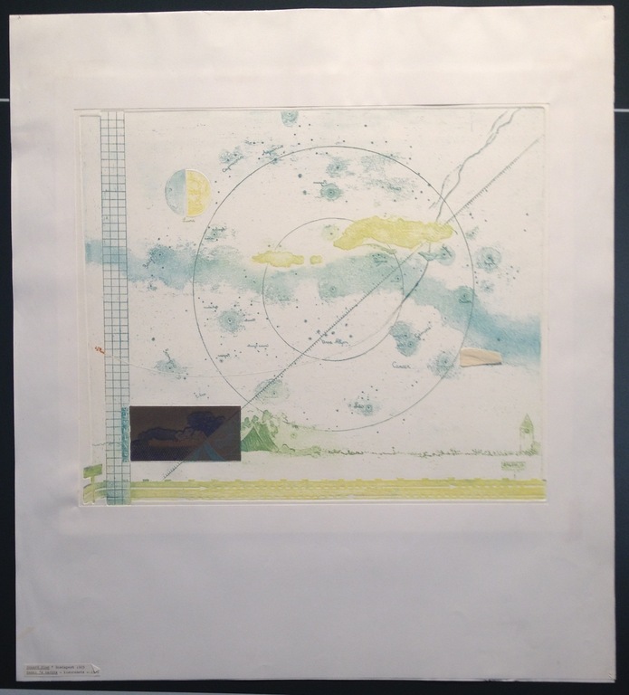 Eduard Flor, kleurenets, "Hemel 's Nachts", 1970, Prent 190 kopen? Bied vanaf 49!