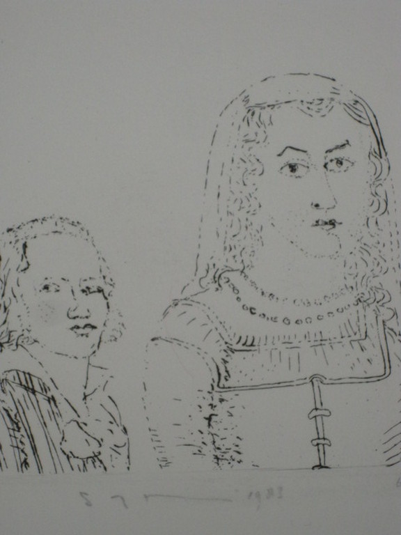 Karakteristieke  ETS  "vriendinnen"  van Sipke Huismans (1938) handgesigneerd  kopen? Bied vanaf 1!