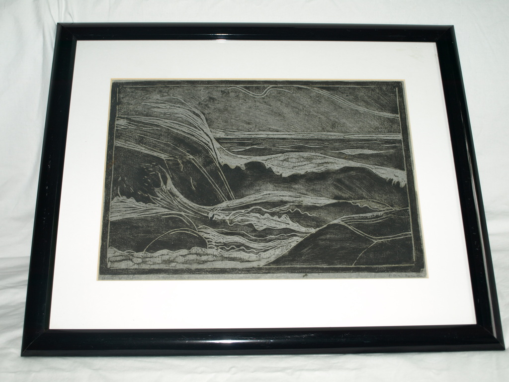 Jelle Troelstra – Houtsnede – Bergense School - Gesigneerd & ingelijst – ca 1935 verkocht voor € 76!