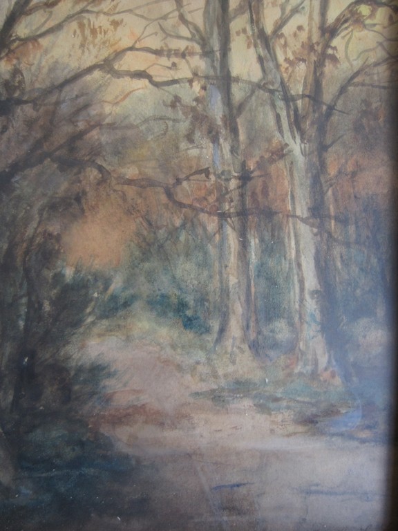 L.J. Stuiveling v Essen aquarel "herfstbos" impressionisme omstreeks 1900 kopen? Bied vanaf 1!