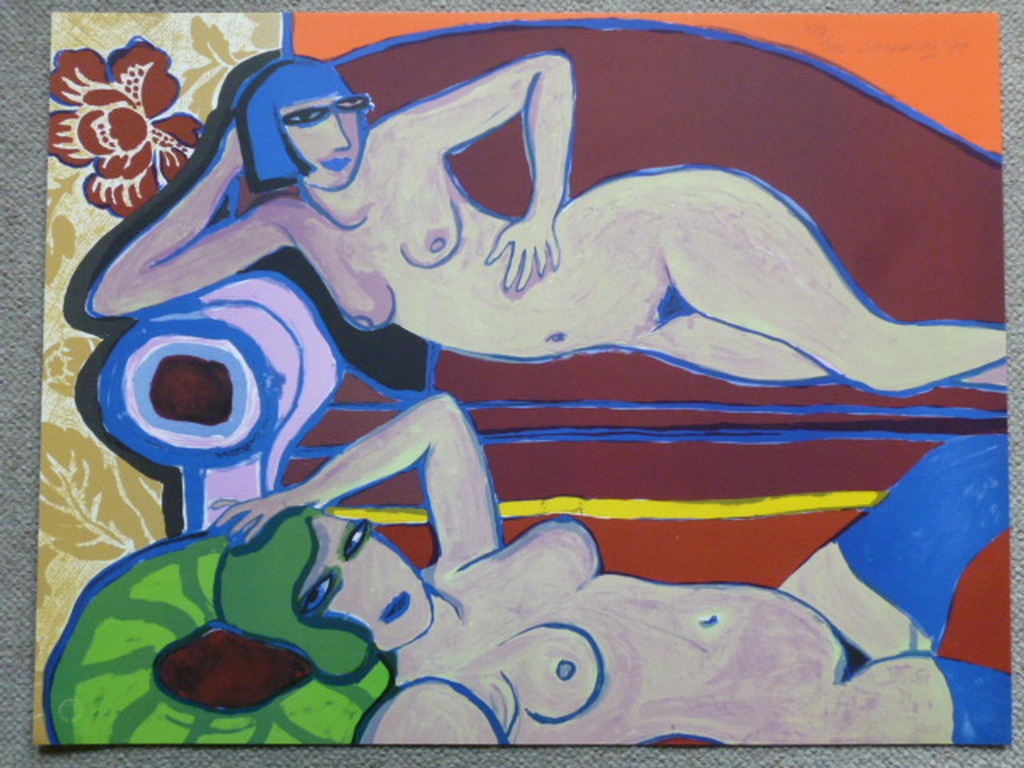 Corneille - kleurenlitho - Les deux amies kopen? Bied vanaf 295!