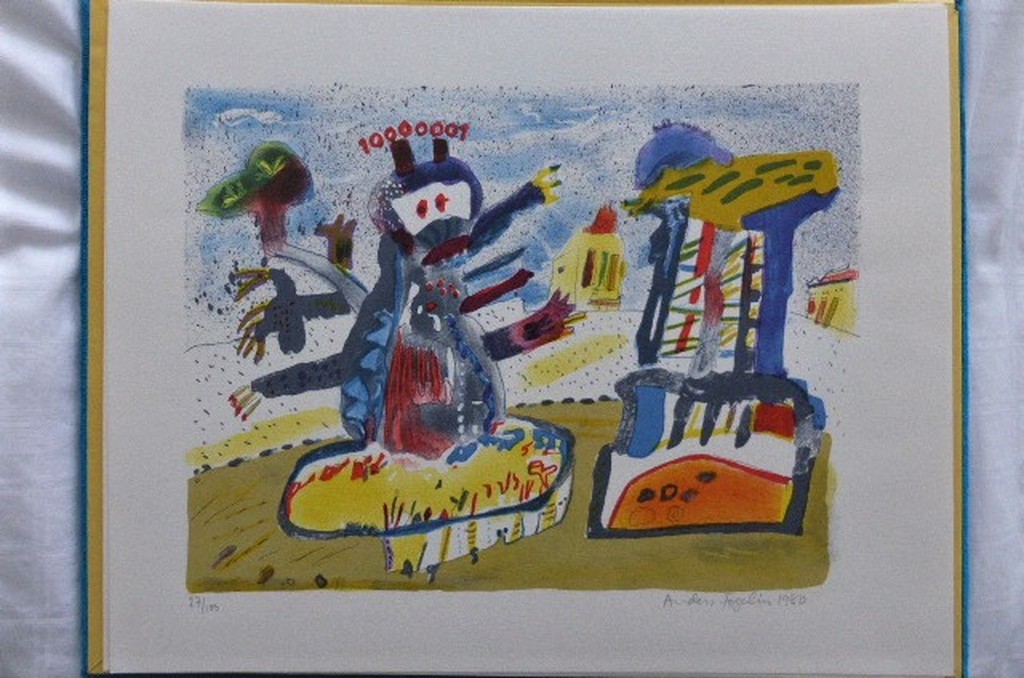 Anders Fogelin  Zweden /Spanje. luxe map met lithos  Titel In Mammons tempel. kopen? Bied vanaf 215!