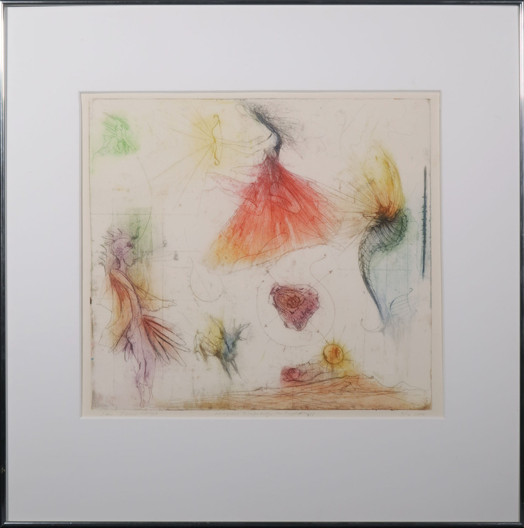 Sam Parabirsingh: Ets, Orpheus zeepaardje.. - Ingelijst kopen? Bied vanaf 20!