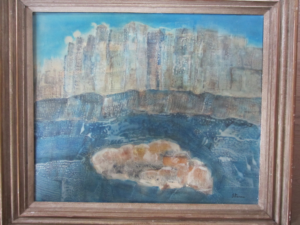 BERNARD STERN ACRYL OP DOEK 1976 SURREALISME kopen? Bied vanaf 50!