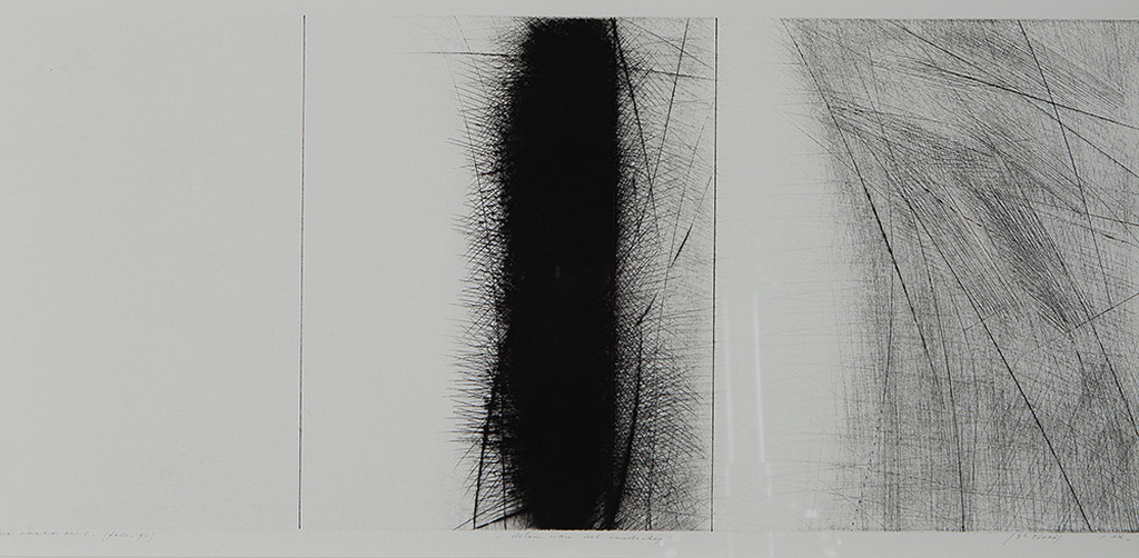 Ko Oosterkerk - Droge naald ets op papier - Deken van het landschap kopen? Bied vanaf 10!