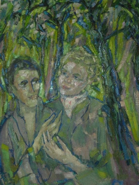 levensgroot olieverf "Wittebroodsweken" van vermaard Haags graficus Jan Giessen  kopen? Bied vanaf 1!