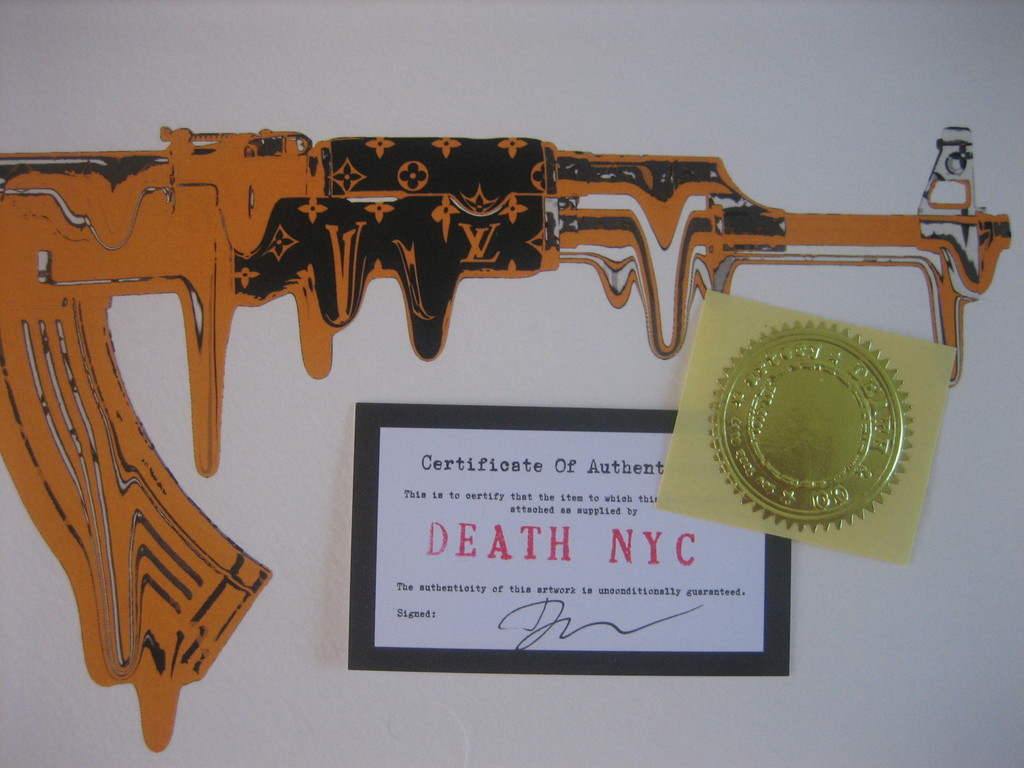 DEATH NYC Limited Edition Art print Graffiti Signed "AK Drip O" 2012 kopen? Bied vanaf 1!
