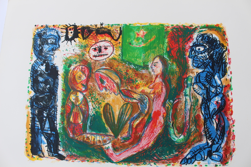 Rik van Iersel - handsigneerd -100 ex- Nachtelijke ontmoeting -Galerie Schoots verkocht voor € 60!