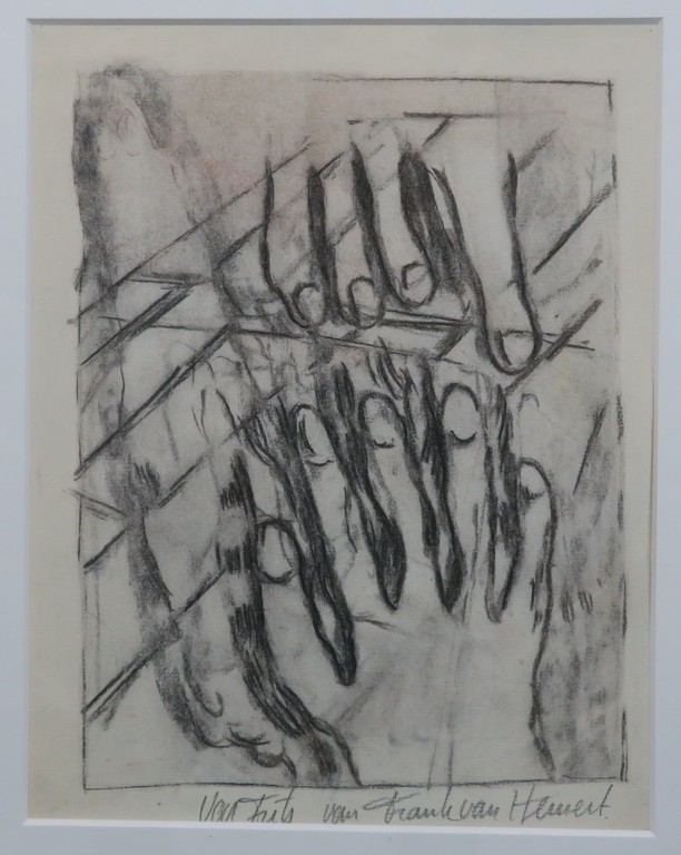 Frank van Hemert: Houtskool op papier, Zonder titel - Ingelijst kopen? Bied vanaf 75!
