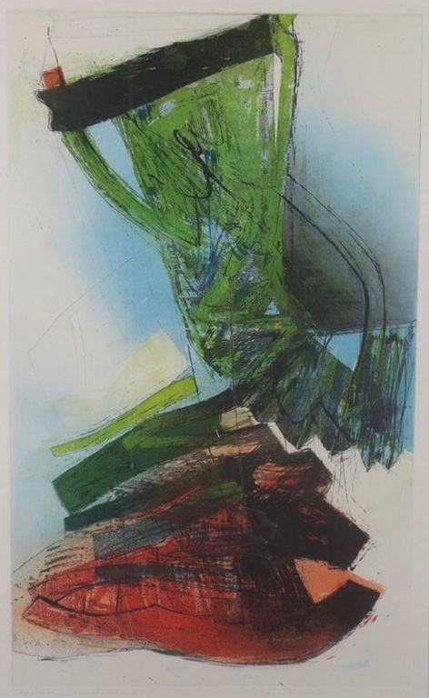 Hans Vredegoor ets en aquatint, Apparition spectaculaire I  - ingelijst verkocht voor € 36!