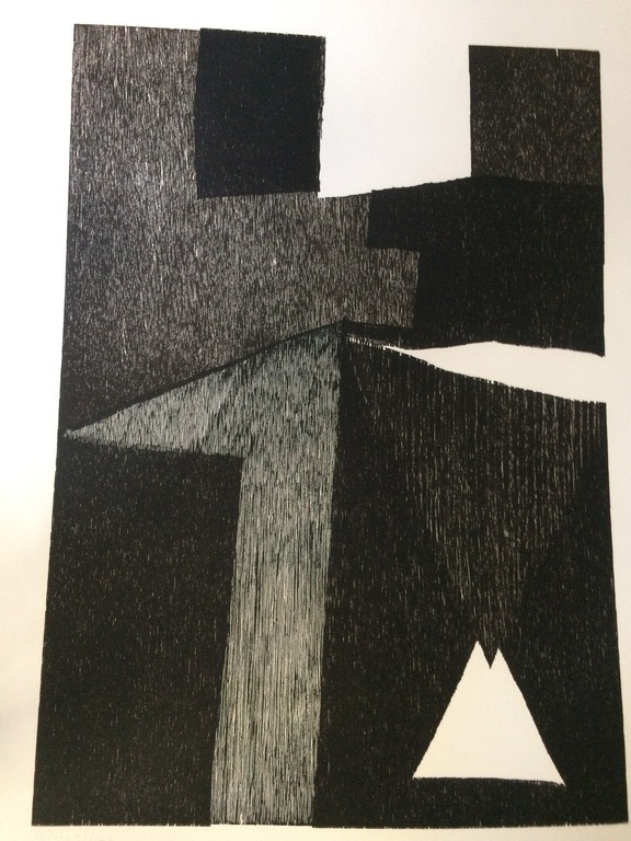 Le Roy, houtdruk op zwaar papier 96/190 verkocht voor € 40!