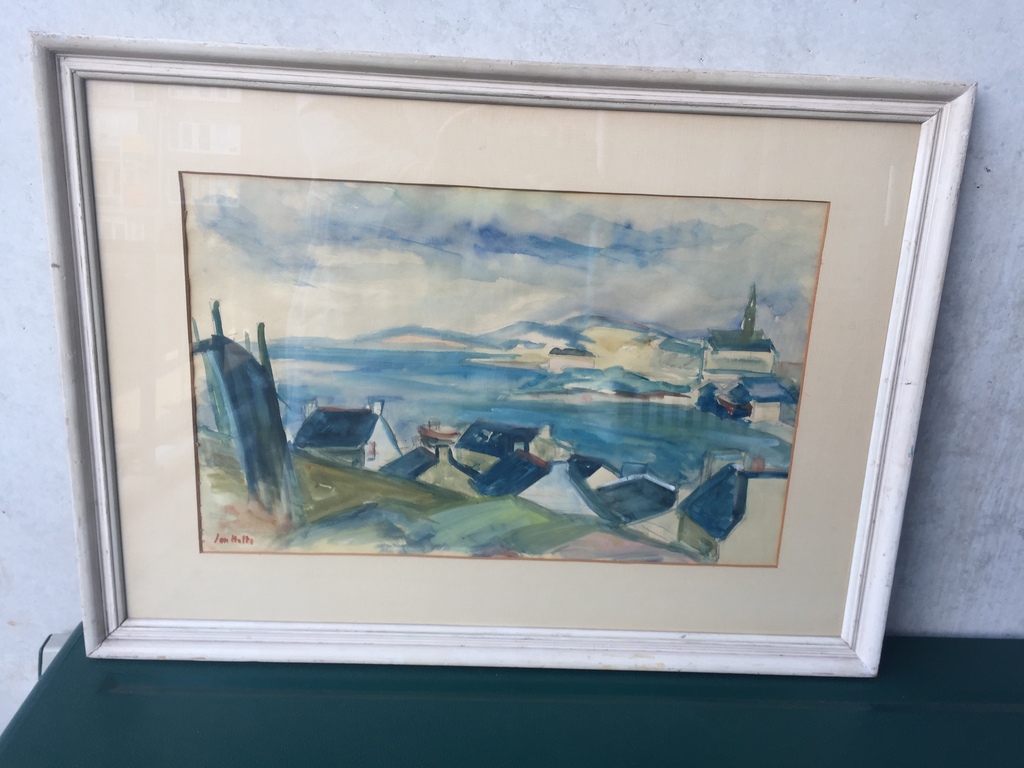 Jan Nolte - aquarel 1962 - Port De Tre’ Boul kopen? Bied vanaf 1!