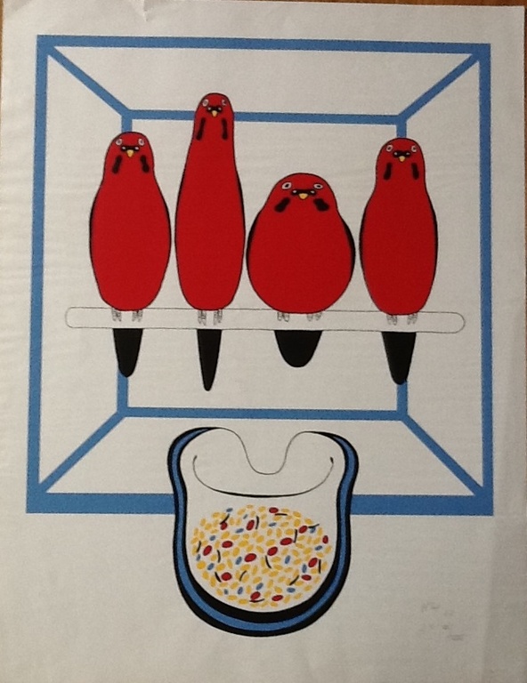 Ton Klop, Haagse school, '68 zeefdruk verkocht voor € 80!
