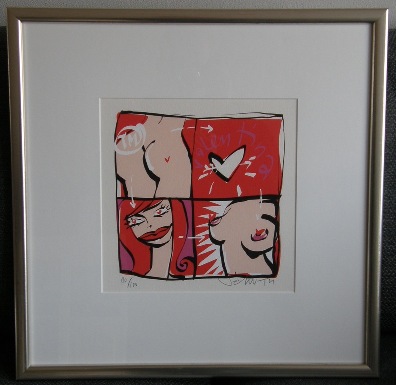 Selwyn Senatori: ingelijste zeefdruk, genummerd en potlood gesigneerd verkocht voor € 145!