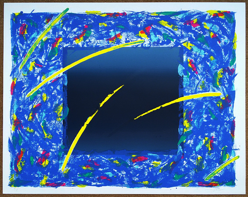 Kenji Nagai - Abstracte compositie, zeefdruk (groot) kopen? Bied vanaf 60!