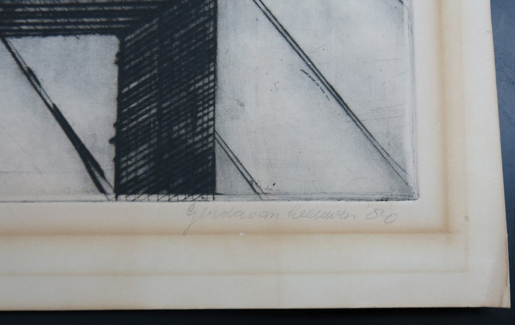 Gerda van Leeuwen: Ets en Aquatint, Tafel met bloem kopen? Bied vanaf 1!