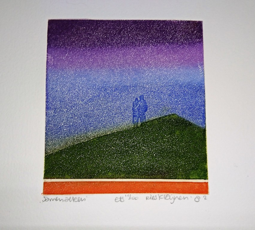 Ries Kleijnen, 2 etsen,Alleensamen/Samenalleen kopen? Bied vanaf 40!