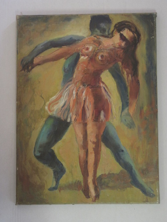 Toon Pluijmers 1910-1967 olieverf "dansen met de duivel" omstreeks 1930 kopen? Bied vanaf 1!