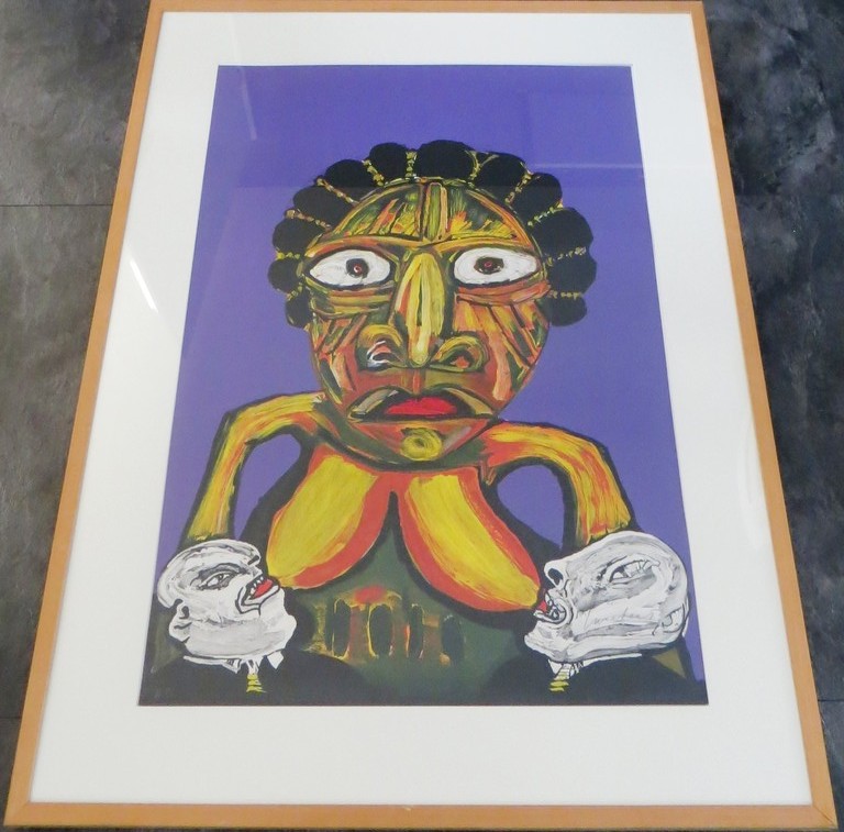 Zeldzame litho van Lucebert - How whites grow big - Oplage H.C. - 1992 verkocht voor € 205!