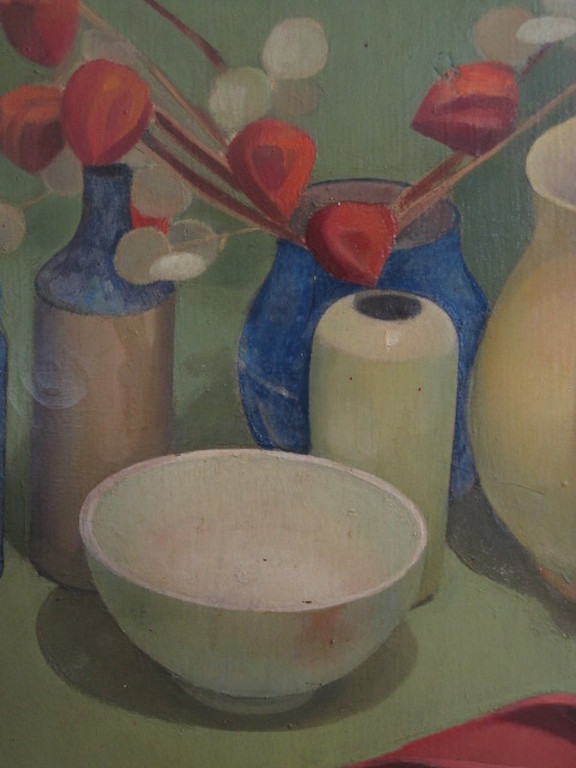 GROOT olieverf - realistisch keuken stilleven van Ingeborg MÃ¼ller (1945-) gesign kopen? Bied vanaf 1!