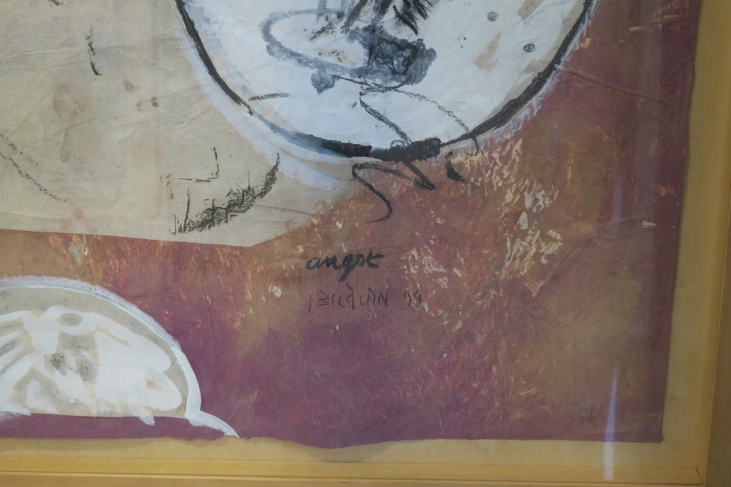 Jean Bilquin: Acryl en Collage, Angst - Ingelijst (Zeer groot) kopen? Bied vanaf 600!