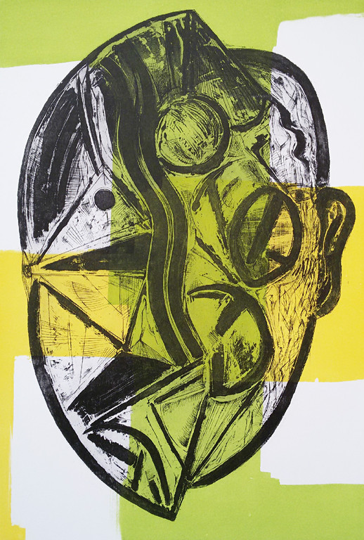 Kees Spermon - Het gewapende hoofd, aquatint ets verkocht voor € 55!