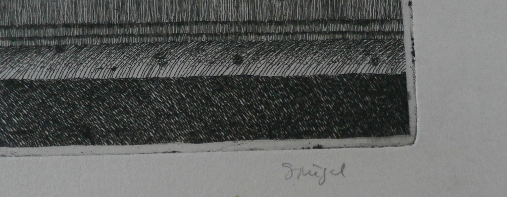 Henk van der Haar - grote ets: Spiegel - 1975 kopen? Bied vanaf 55!