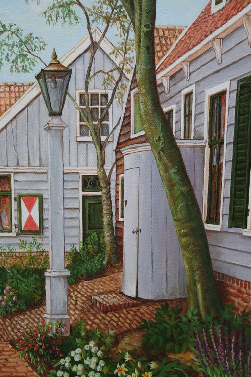 Bart Rietman (1933) - olieverf op doek - straatgezicht kopen? Bied vanaf 325!