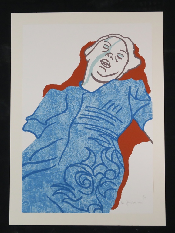 Ad Gerritsen: Zeefdruk, Slapende vrouw kopen? Bied vanaf 1!