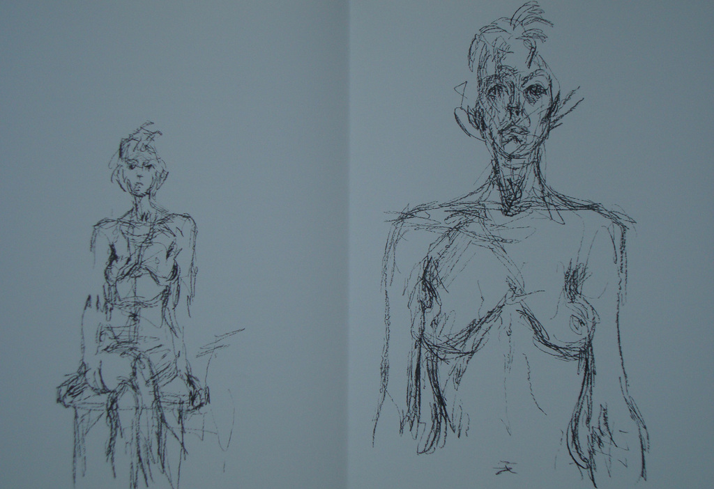 Alberto Giacometti: 2 originele litho's: naaktmodel kopen? Bied vanaf 1!