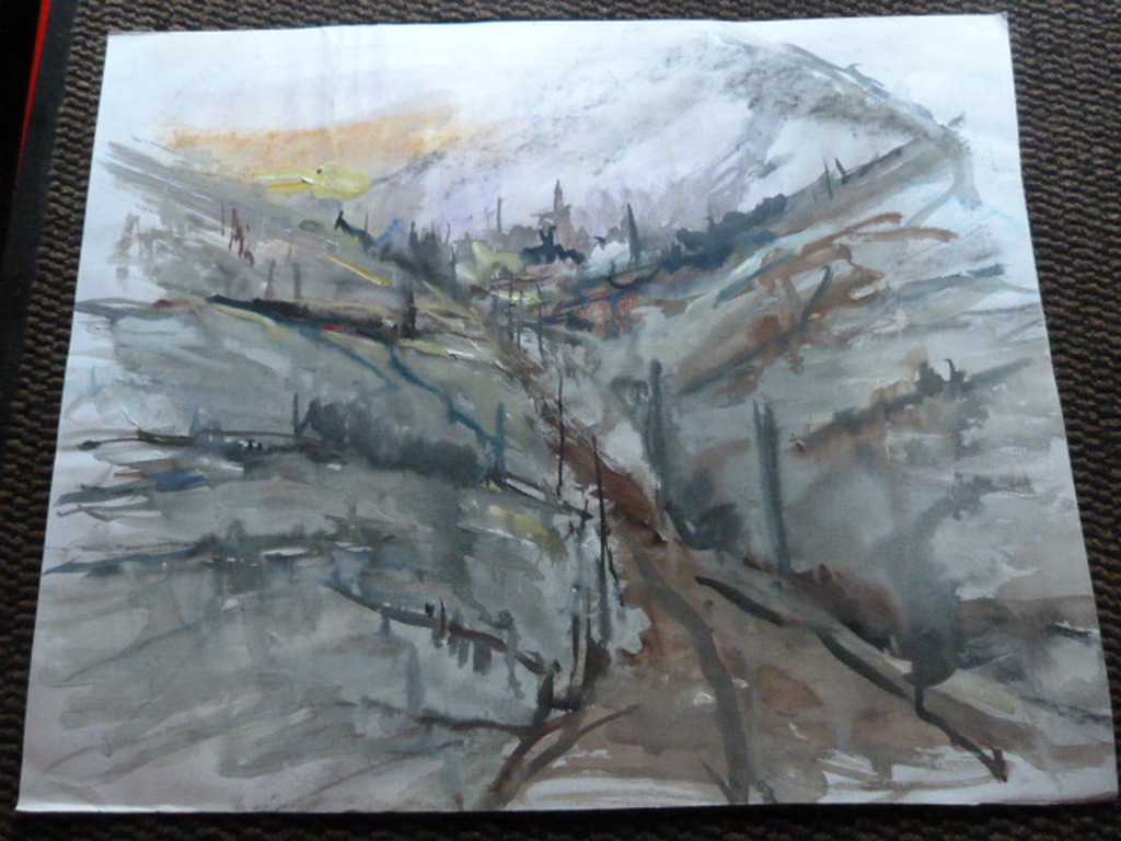 Jobst Heinrich Frese ( 1914 - 1986 ) - 2x aquarellen - landschappen. kopen? Bied vanaf 1!