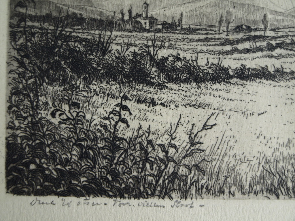 Hans van Dokkum (1908-1995) : Ets – Zwitsers landschap – gesigneerd – ca 1950 kopen? Bied vanaf 1!