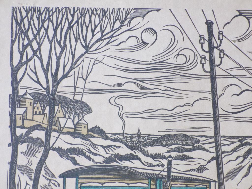 Jan Franken Pzn, Woonwagens, Kleurenhoutsnede kopen? Bied vanaf 1!