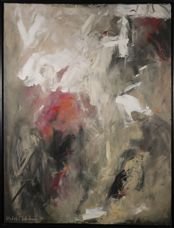 Charlotte Molenkamp: Olieverf op doek, Z.T. - Ingelijst (Groot!) verkocht voor € 2000!