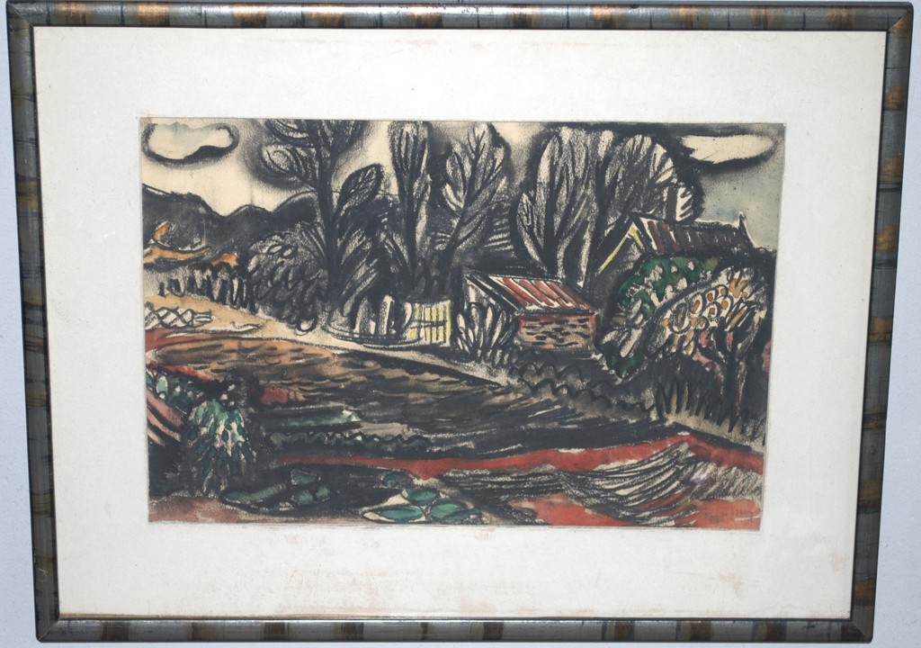 boerderij bij een akker - gemengde techniek kopen? Bied vanaf 275!