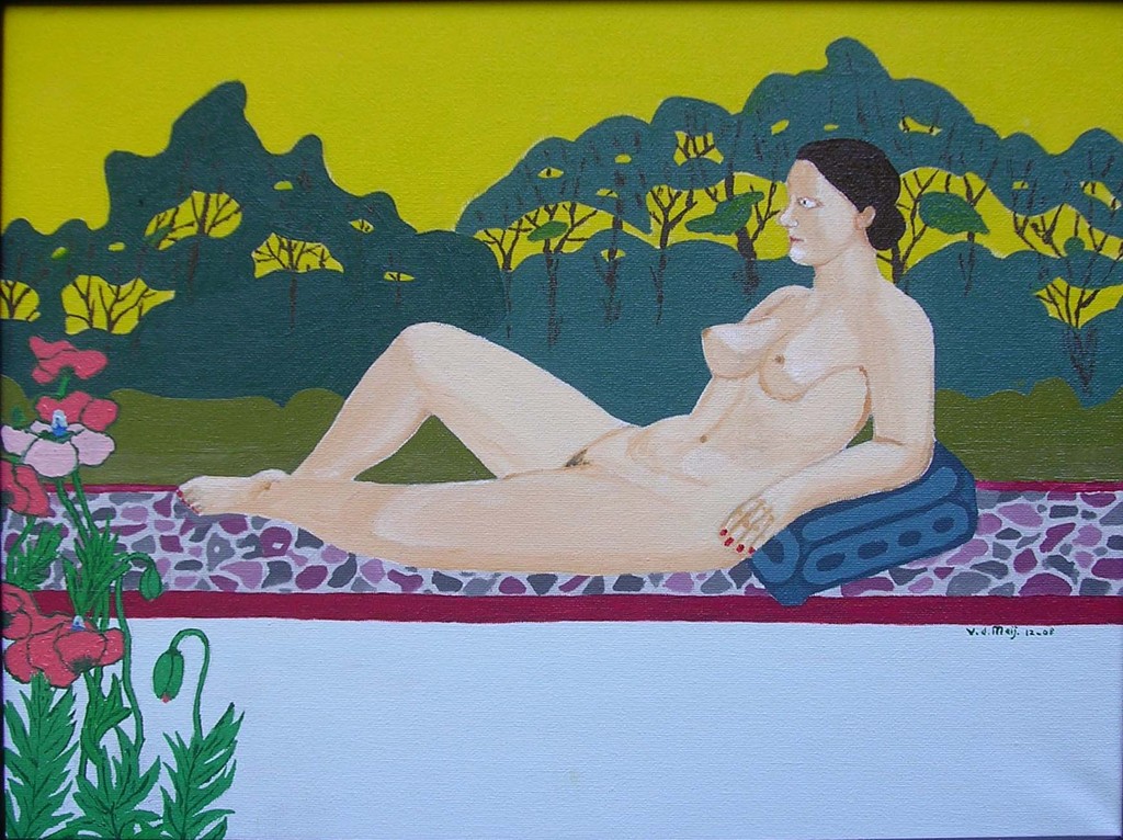 Hein van der Meij , Olieverf op doek, Vrouw 6 kopen? Bied vanaf 25!