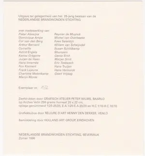 Michel van Overbeeke - handgesigneerde kleurenzeefdruk | 'Zonder titel' | 1996 kopen? Bied vanaf 1!