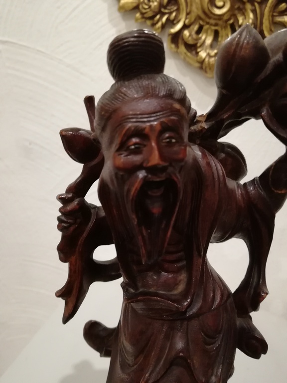 massief houten beeld van bacchus - onbekend kunstenaar kopen? Bied vanaf 10!