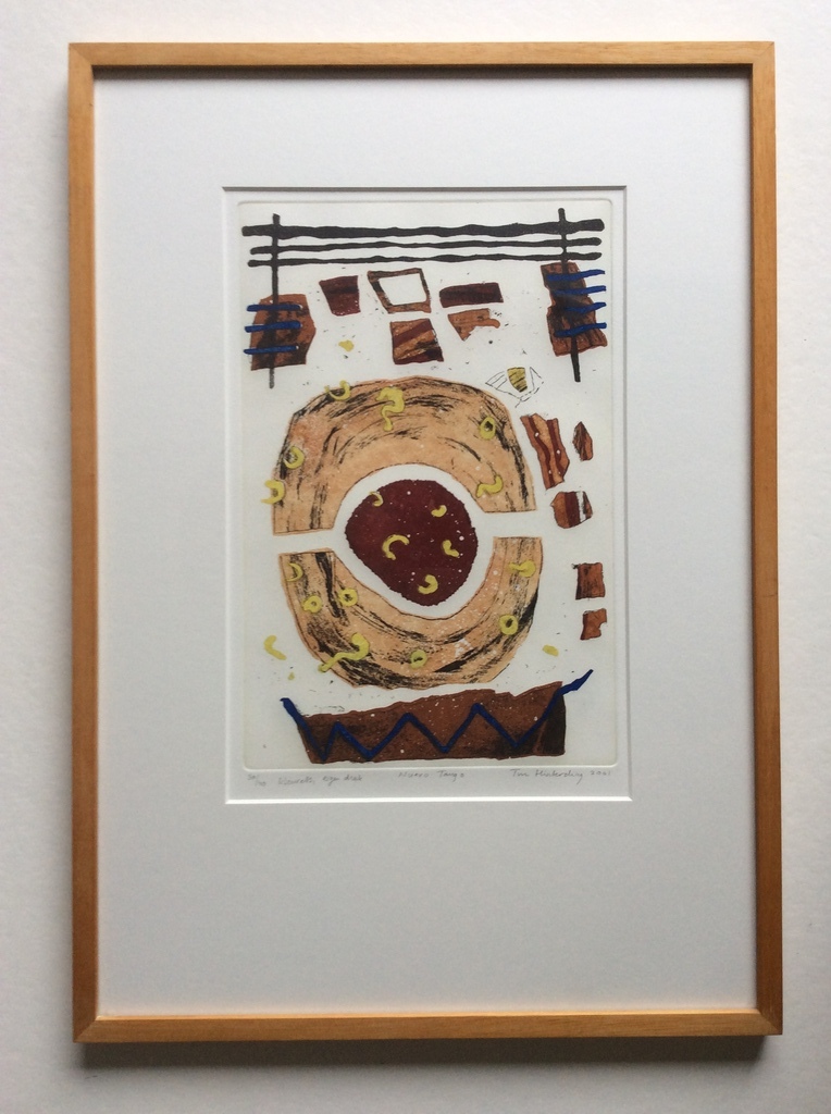 Tim Hinterding: kleurenets, Nuevo Tango, ingelijst  ZZETS verkocht voor € 39!