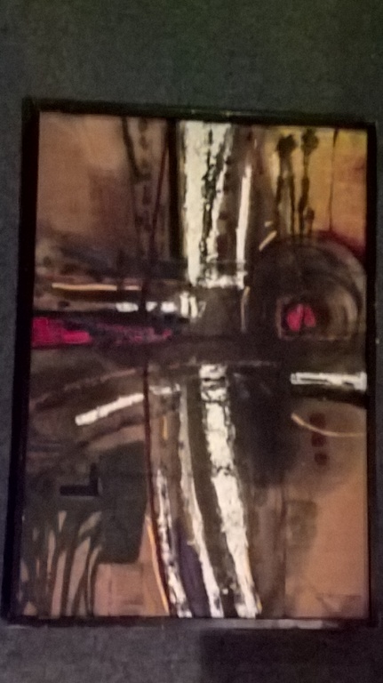 Jan Martens (1939) , olieverf, abstract op canvas verkocht voor € 180!