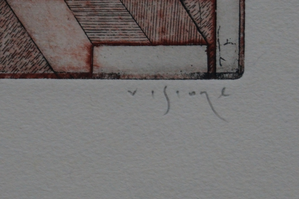 Mark Visione - gesigneerde ets - a reflex of peeches - 25 ex. kopen? Bied vanaf 10!