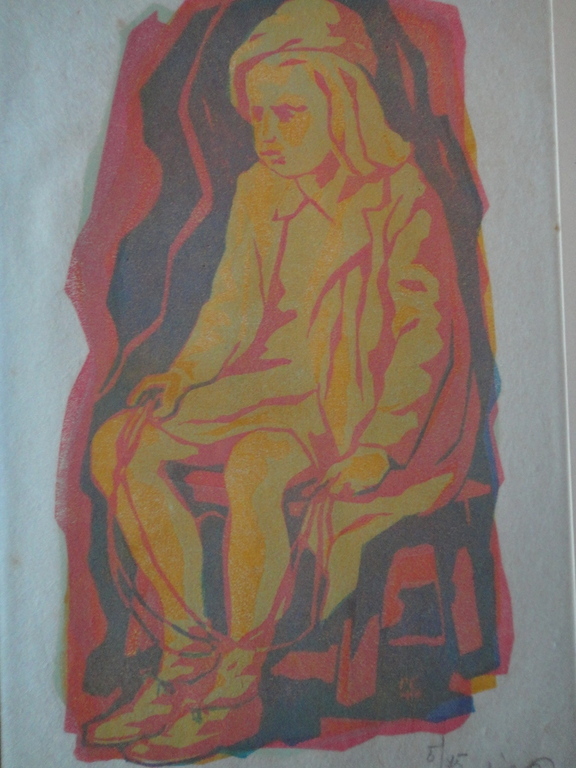 Geert Geerligs (1919-1989), linosnede , portret van een zittende man kopen? Bied vanaf 1!