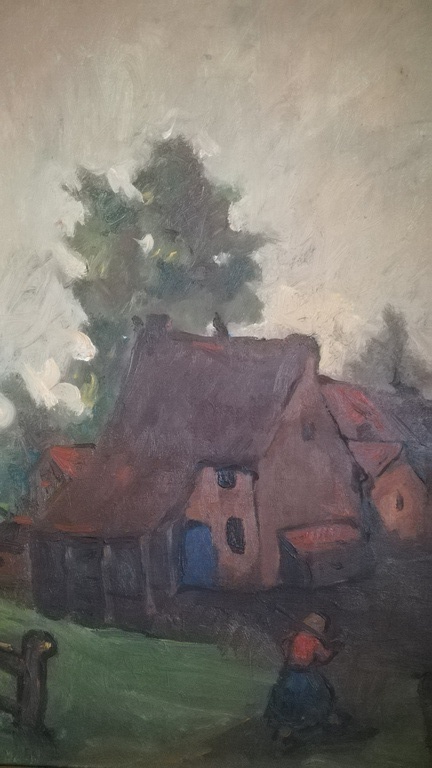 Onbekend kunstenaar (eind 19 de eeuw), Olieverf op doek, Hoevezicht kopen? Bied vanaf 30!