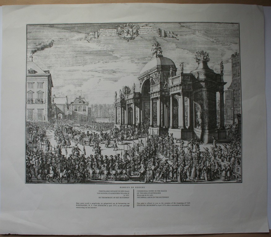 Romeijn de Hooghe, prent, feestelijke intocht Willem III in Den Haag kopen? Bied vanaf 1!