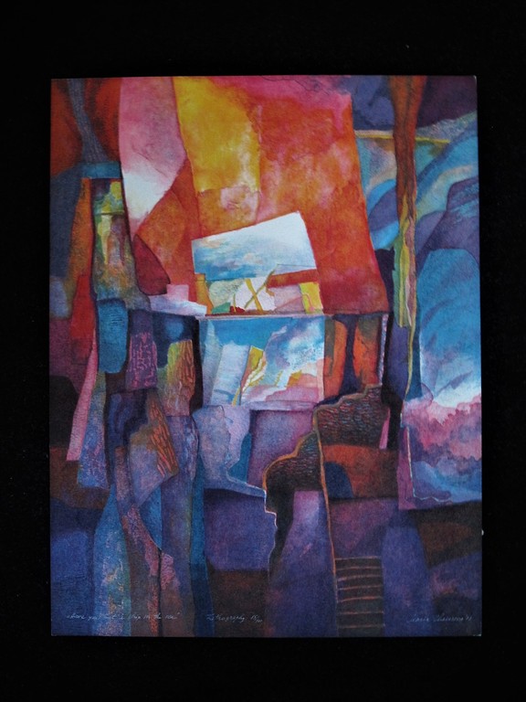 Groot 1993 expressionistisch Litho van Bulgaars grafica Maria Chakarova (1948)  kopen? Bied vanaf 1!