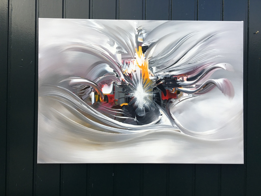 Gena - Abstract After midnight- Acrylverf op doek kopen? Bied vanaf 200!