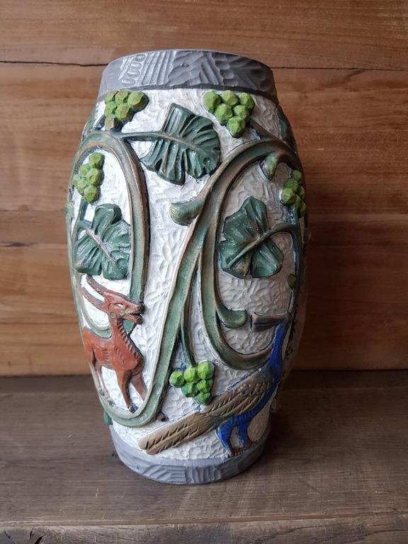 Retro keramiek vintage vaas handbeschilderd kopen? Bied vanaf 1!