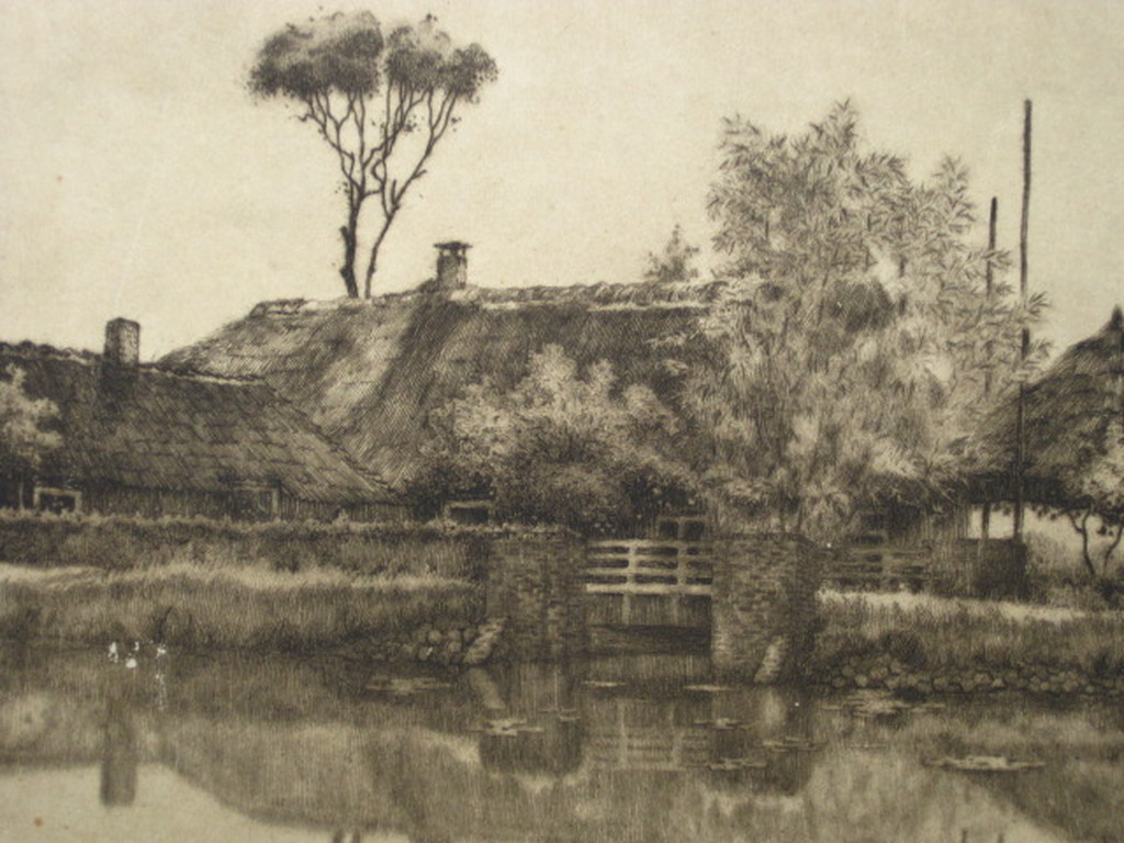 Herman van der Jagt (1882-1970) "Boerderijen aan het water" handgesigneerd 1942 kopen? Bied vanaf 1!