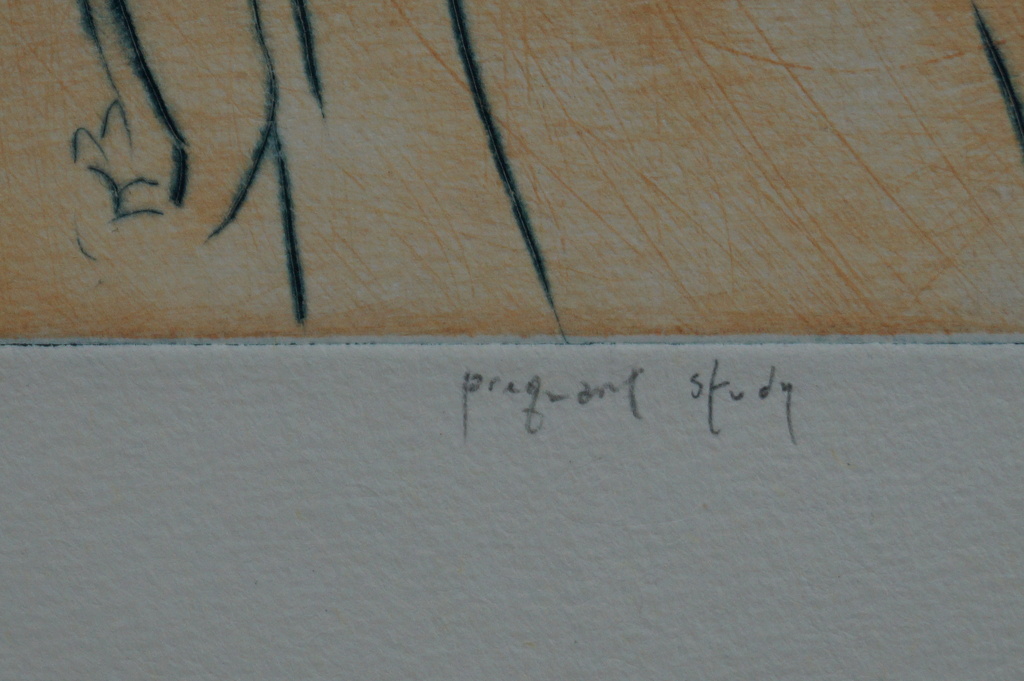 Mark Visione - gesigneerde ets - pregnant study kopen? Bied vanaf 20!