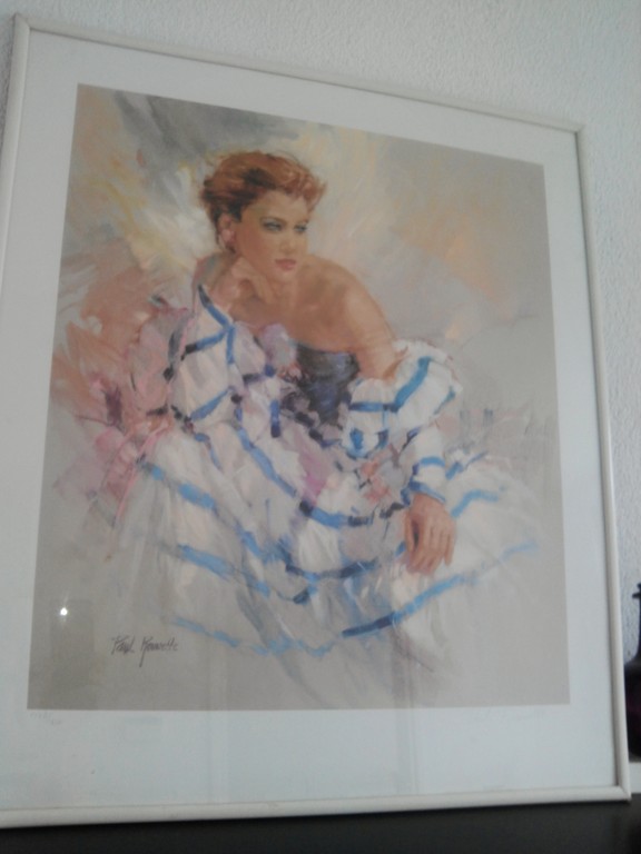 Rouwette Paul, kleurenlitho vrouw in theatrale kledij, impressionistische stijl kopen? Bied vanaf 50!